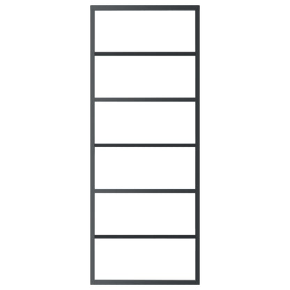 vidaXL Sliding Door with Hardware Set ESG Glass&Aluminium 76x205 cm
