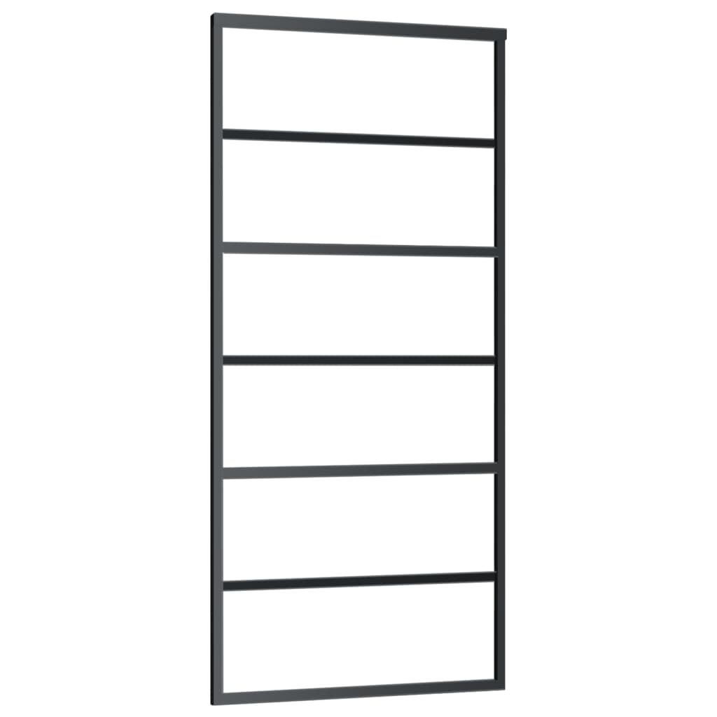 vidaXL Sliding Door with Hardware Set ESG Glass&Aluminium 90x205 cm