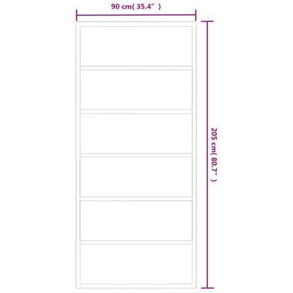vidaXL Sliding Door with Hardware Set ESG Glass&Aluminium 90x205 cm