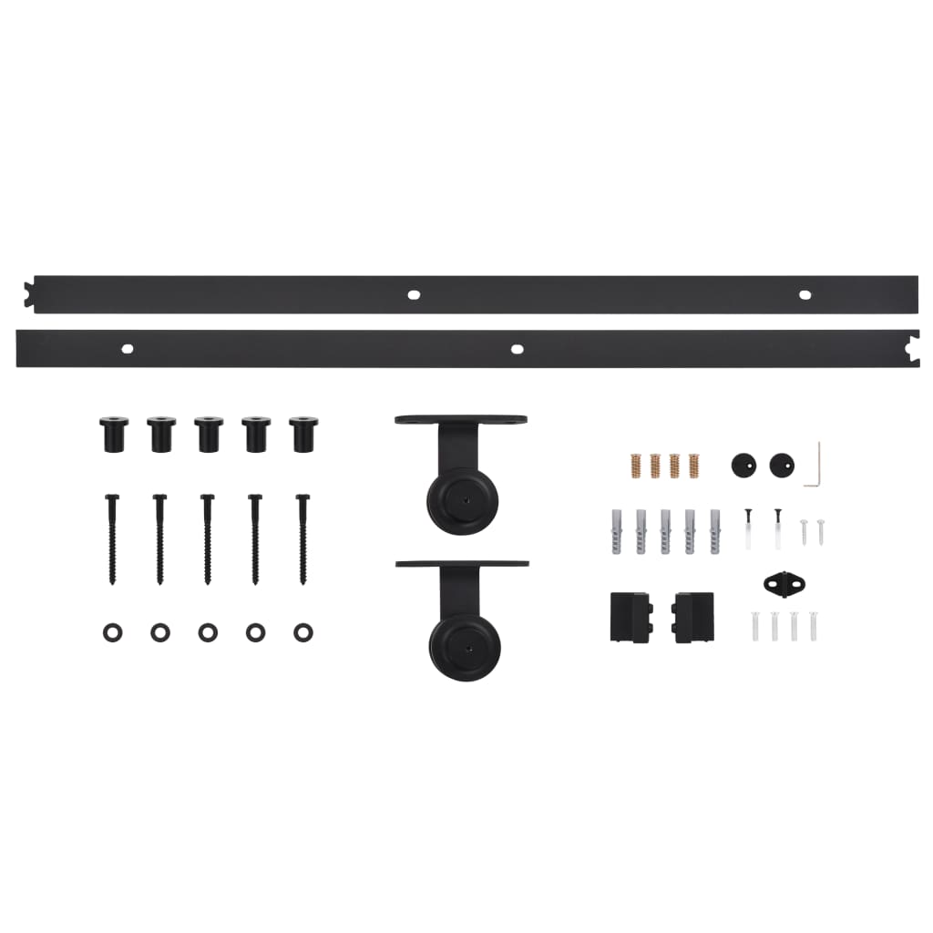vidaXL Sliding Door with Hardware Set ESG Glass&Aluminium 90x205 cm