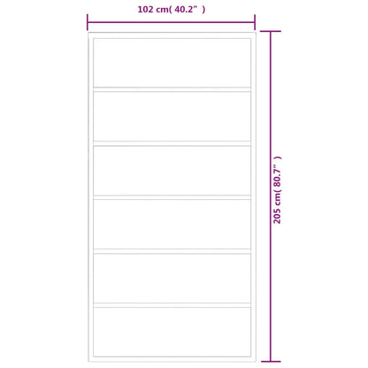 vidaXL Sliding Door with Hardware Set ESG Glass&Aluminium 102x205 cm
