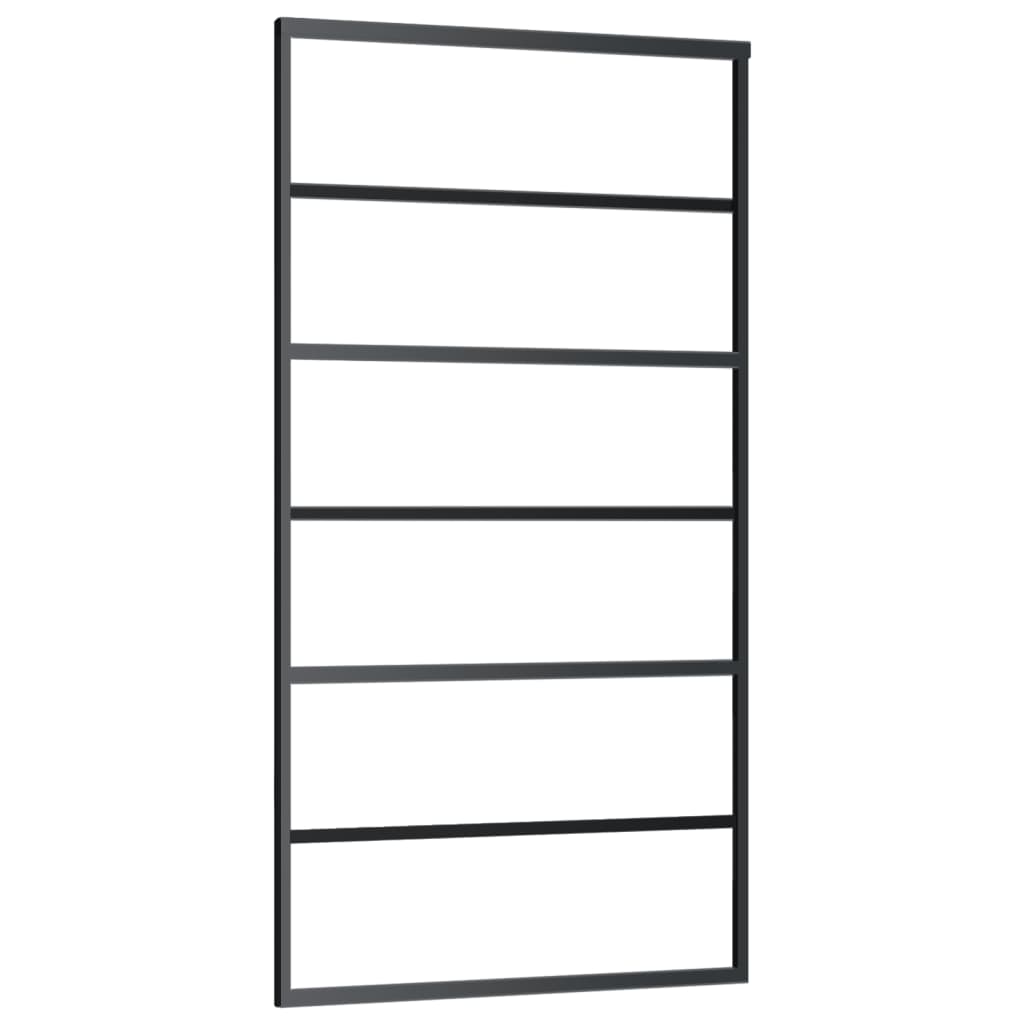 vidaXL Sliding Door with Hardware Set ESG Glass&Aluminium 102x205 cm