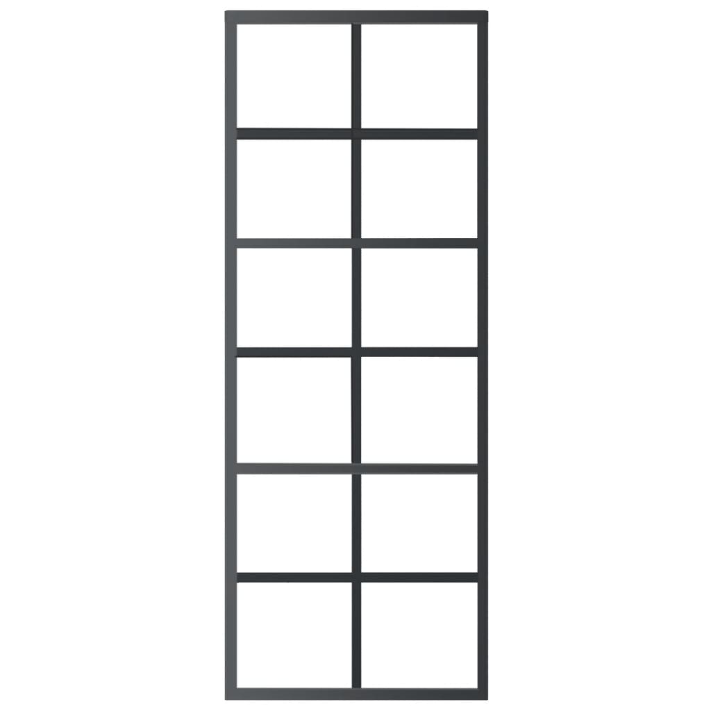 vidaXL Sliding Door with Hardware Set ESG Glass&Aluminium 76x205 cm
