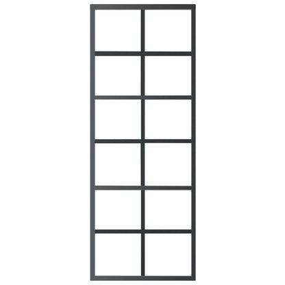 vidaXL Sliding Door with Hardware Set ESG Glass&Aluminium 76x205 cm