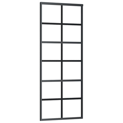 vidaXL Sliding Door with Hardware Set ESG Glass&Aluminium 76x205 cm