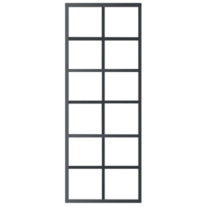 vidaXL Sliding Door with Hardware Set ESG Glass&Aluminium 76x205 cm