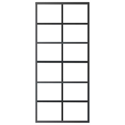 vidaXL Sliding Door with Hardware Set ESG Glass&Aluminium 90x205 cm