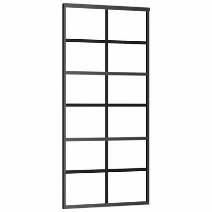 vidaXL Sliding Door with Hardware Set ESG Glass&Aluminium 90x205 cm