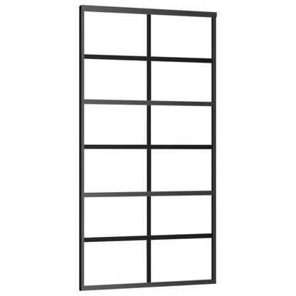 vidaXL Sliding Door with Hardware Set ESG Glass&Aluminium 102x205 cm