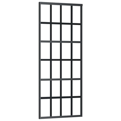 vidaXL Sliding Door with Hardware Set ESG Glass&Aluminium 76x205 cm