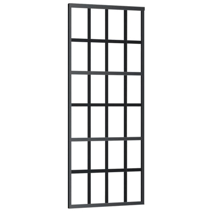 vidaXL Sliding Door with Hardware Set ESG Glass&Aluminium 76x205 cm