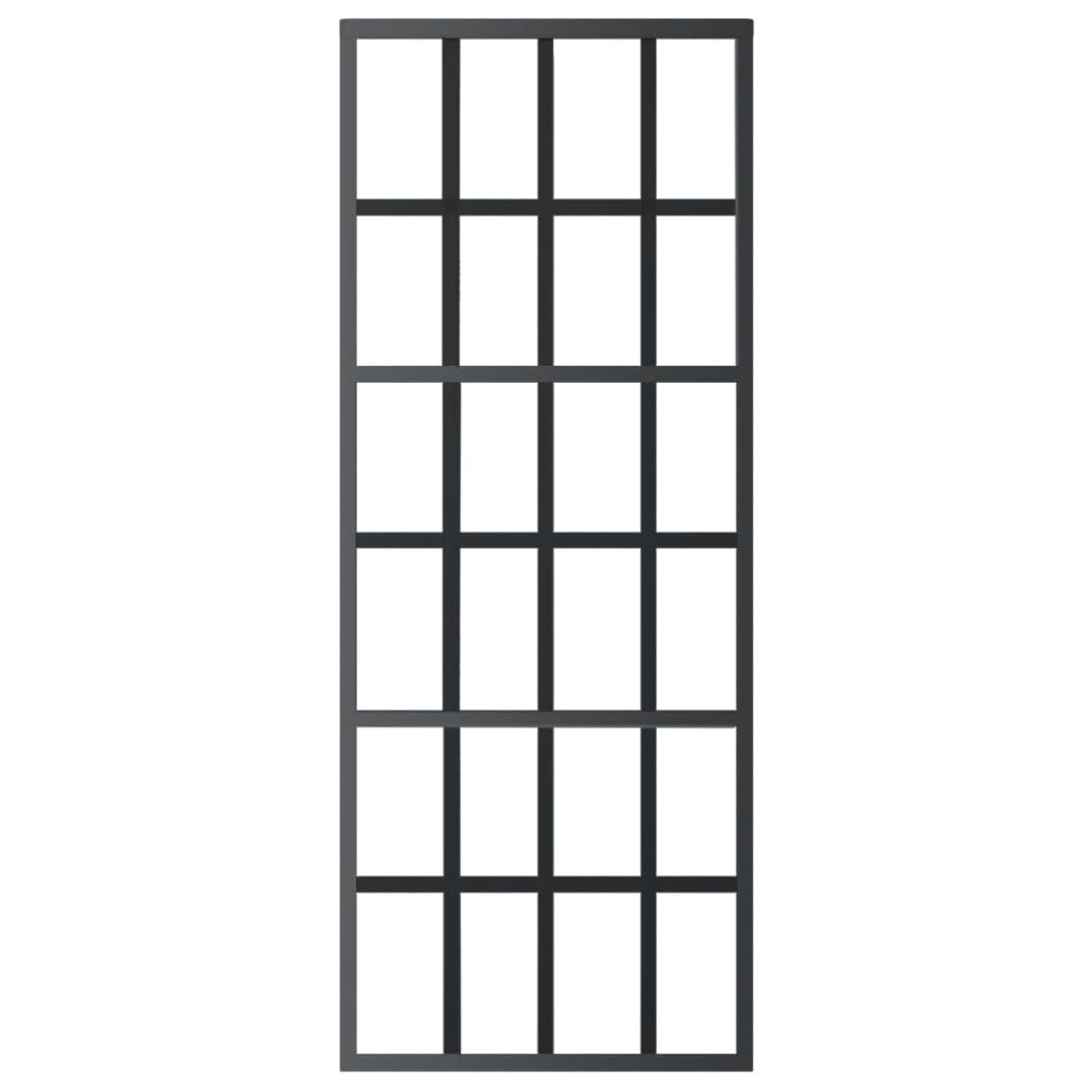 vidaXL Sliding Door with Hardware Set ESG Glass&Aluminium 76x205 cm
