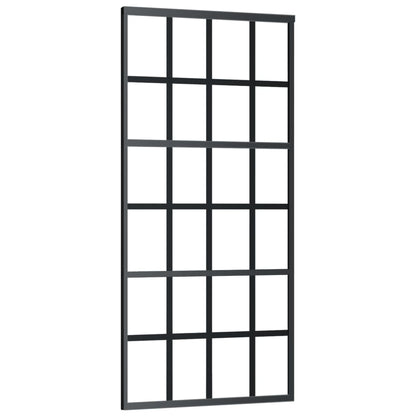 vidaXL Sliding Door with Hardware Set ESG Glass&Aluminium 90x205 cm
