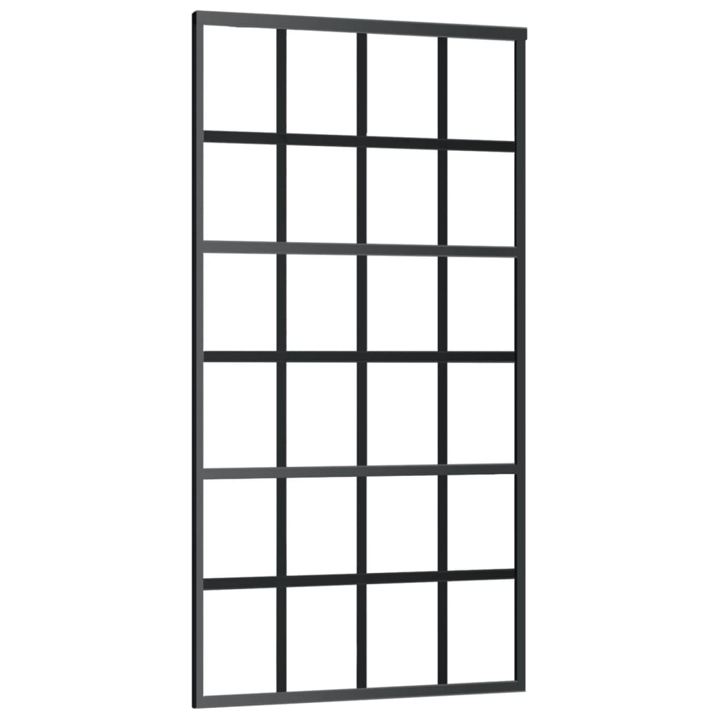 vidaXL Sliding Door with Hardware Set ESG Glass&Aluminium 102x205 cm