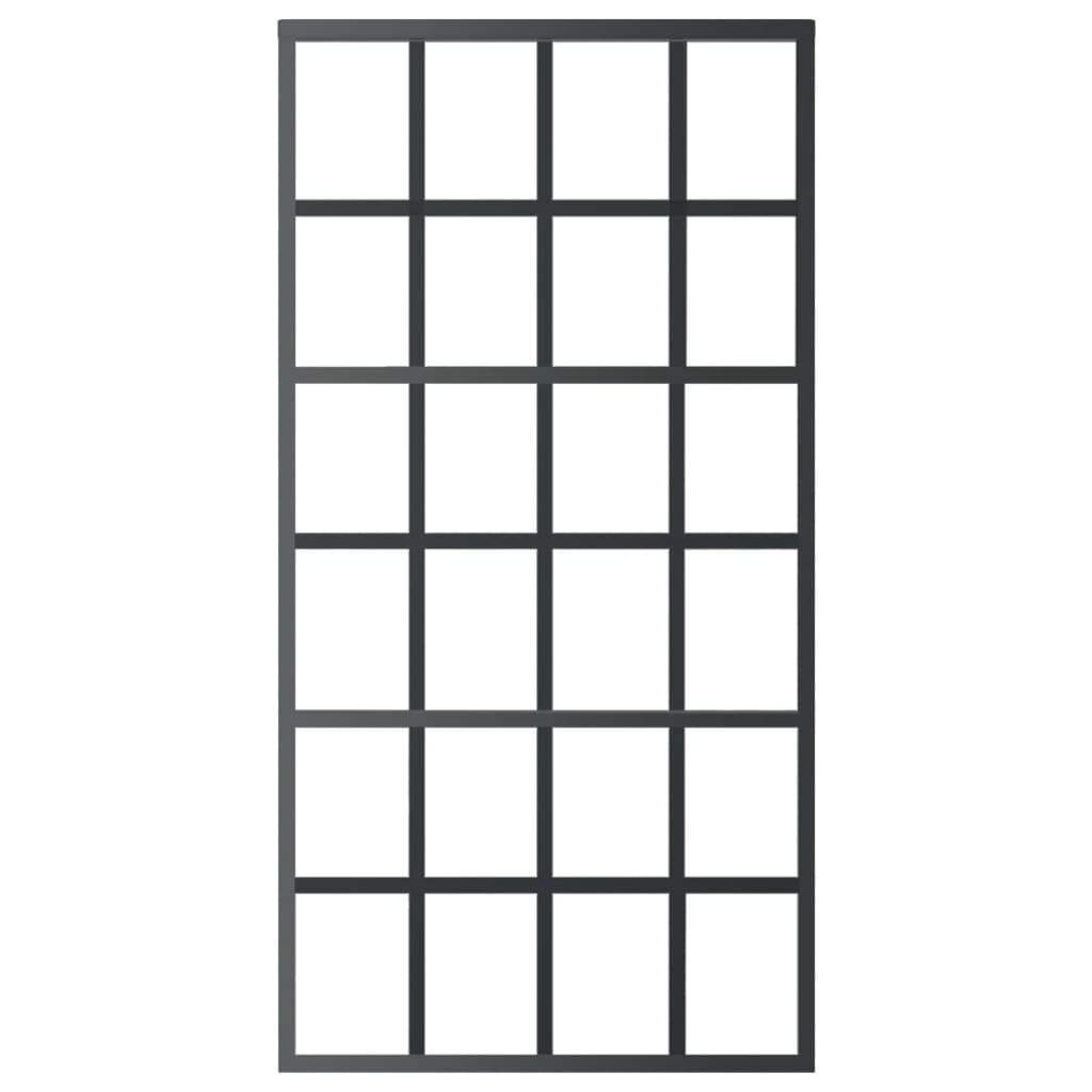 vidaXL Sliding Door with Hardware Set ESG Glass&Aluminium 102x205 cm