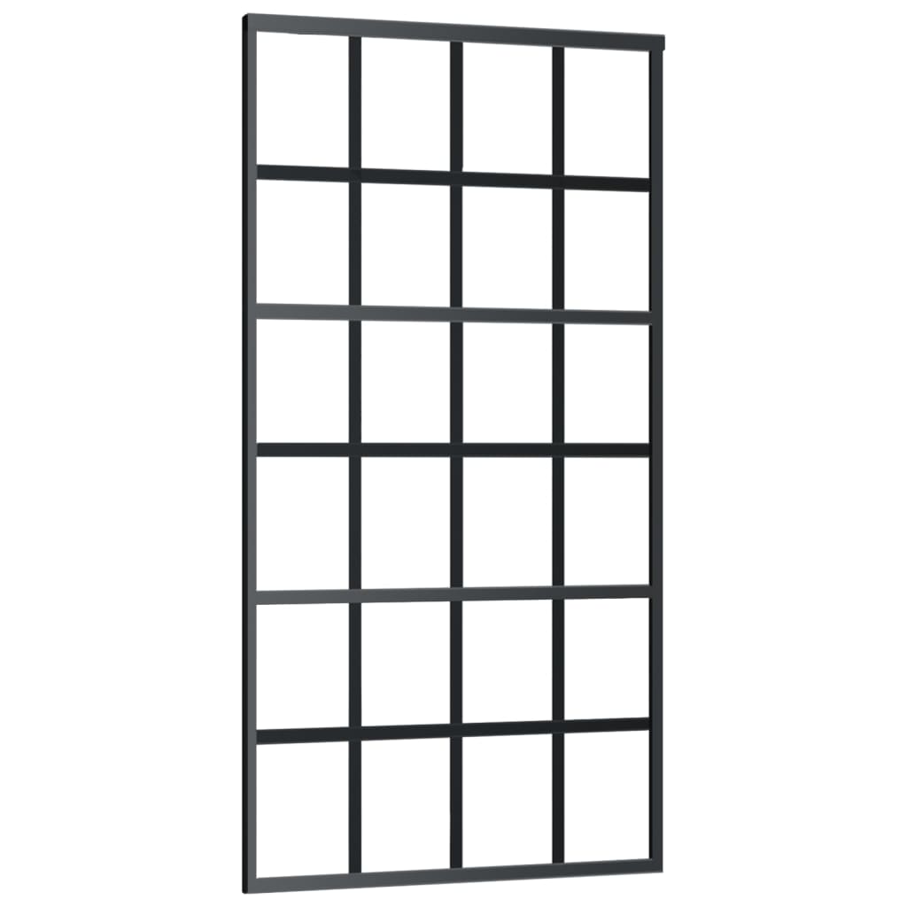 vidaXL Sliding Door with Hardware Set ESG Glass&Aluminium 102x205 cm