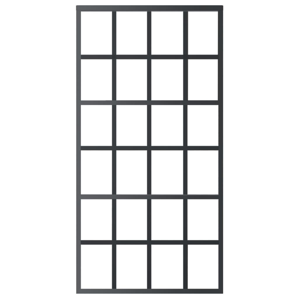 vidaXL Sliding Door with Hardware Set ESG Glass&Aluminium 102x205 cm
