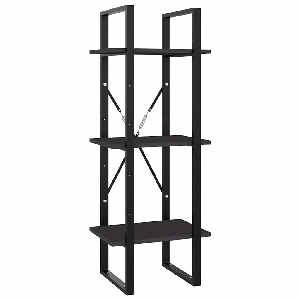 vidaXL 5-Tier Book Cabinet Grey 40x30x175 cm Engineered Wood