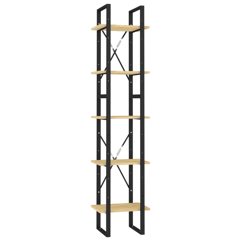 vidaXL 5-Tier Book Cabinet 40x30x175 cm Pinewood