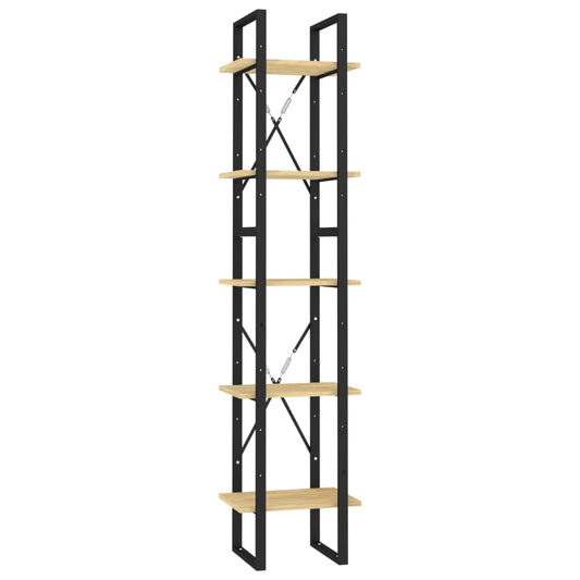vidaXL 5-Tier Book Cabinet 40x30x175 cm Pinewood