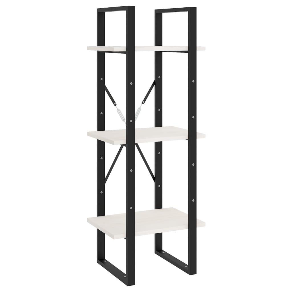 vidaXL 5-Tier Book Cabinet White 40x30x175 cm Pinewood