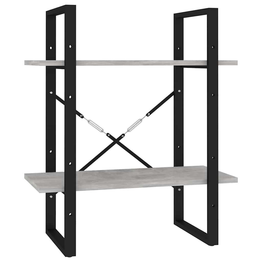 vidaXL 5-Tier Book Cabinet Concrete Grey 60x30x175 cm Engineered Wood
