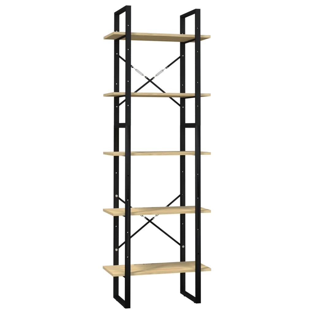 vidaXL 5-Tier Book Cabinet 60x30x175 cm Pinewood