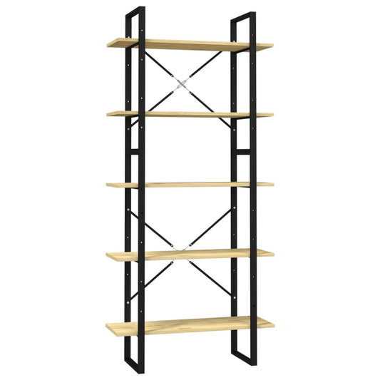 vidaXL 5-Tier Book Cabinet 80x30x175 cm Pinewood