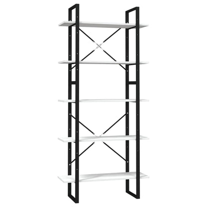 vidaXL 5-Tier Book Cabinet White 80x30x175 cm Pinewood