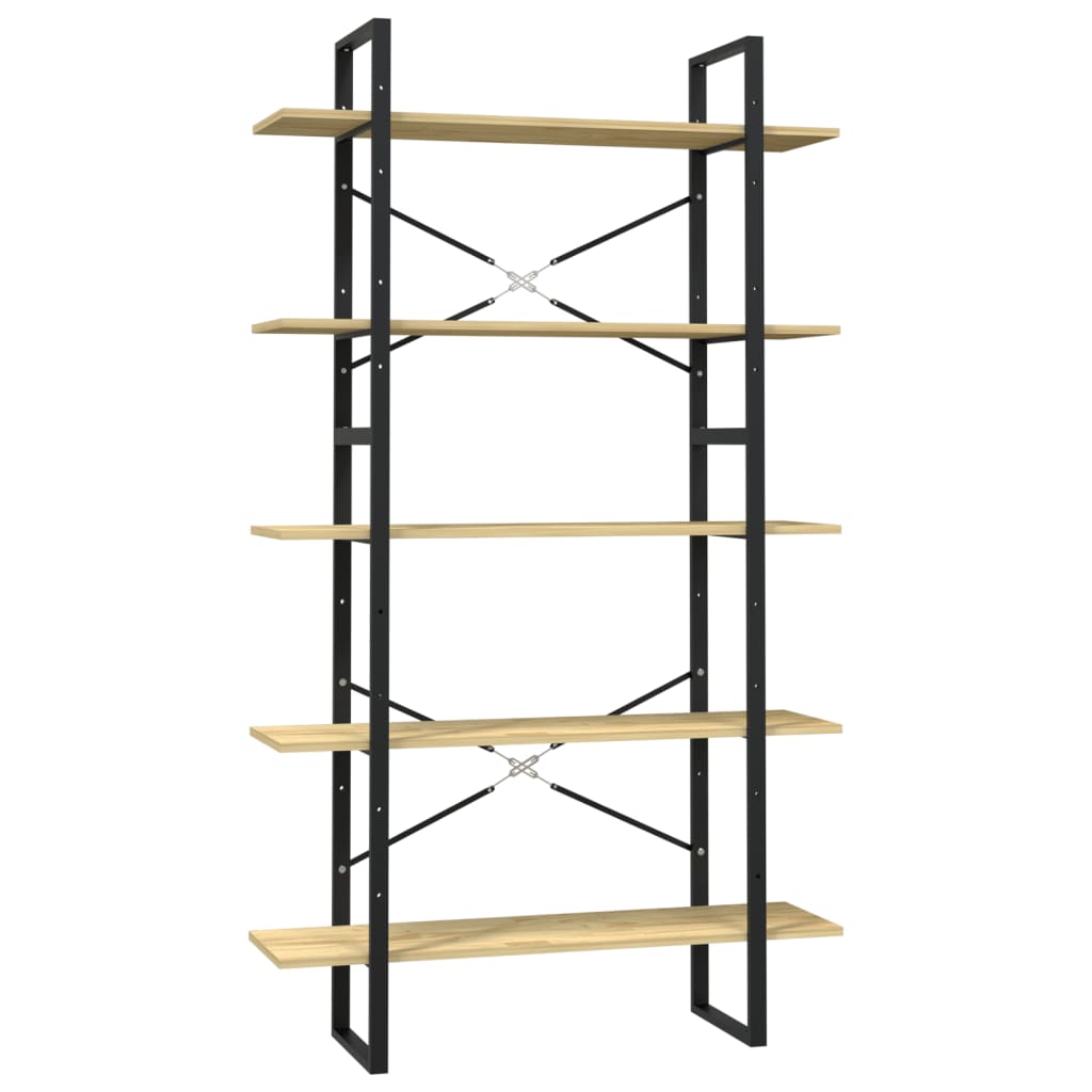 vidaXL 5-Tier Book Cabinet 100x30x175 cm Pinewood