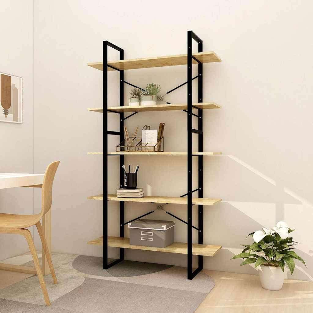 vidaXL 5-Tier Book Cabinet 100x30x175 cm Solid Wood Pine