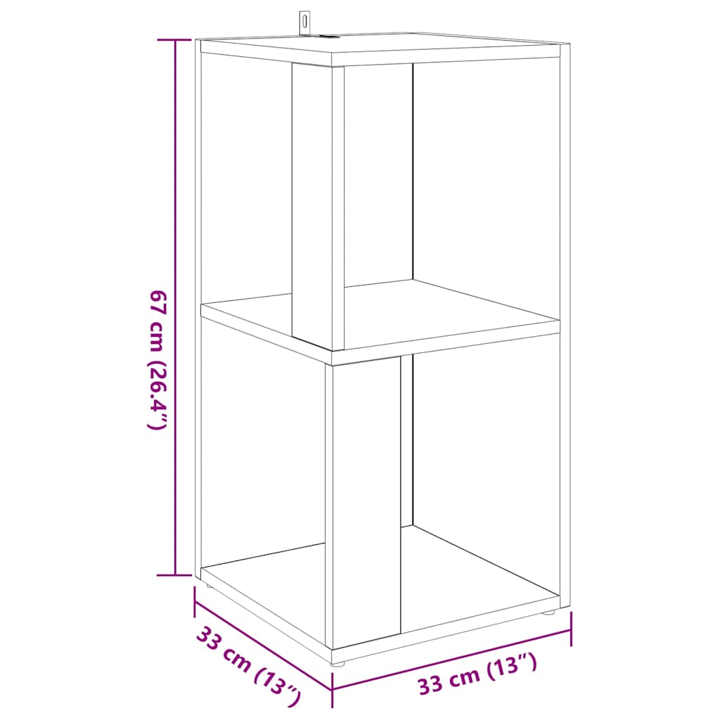 vidaXL Corner Cabinet White 33x33x67cm Engineered Wood