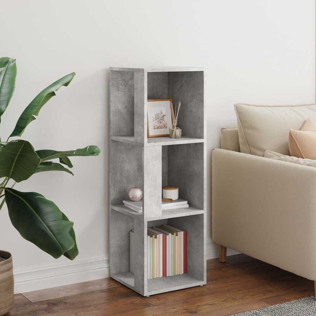 vidaXL Corner Cabinet Concrete Grey 33x33x100 cm Engineered Wood