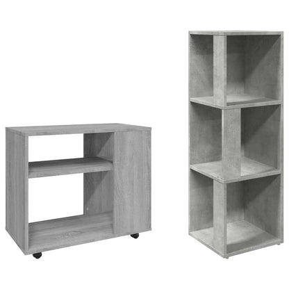 vidaXL Corner Cabinet Concrete Grey 33x33x100 cm Engineered Wood