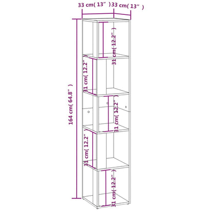 vidaXL Corner Cabinet White 33x33x164.5 cm Engineered Wood