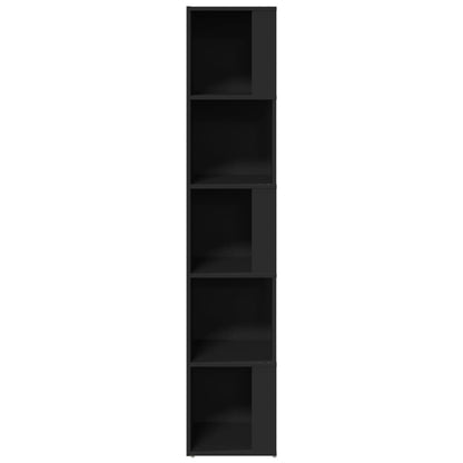 vidaXL Corner Cabinet Black 33x33x164.5 cm Engineered Wood