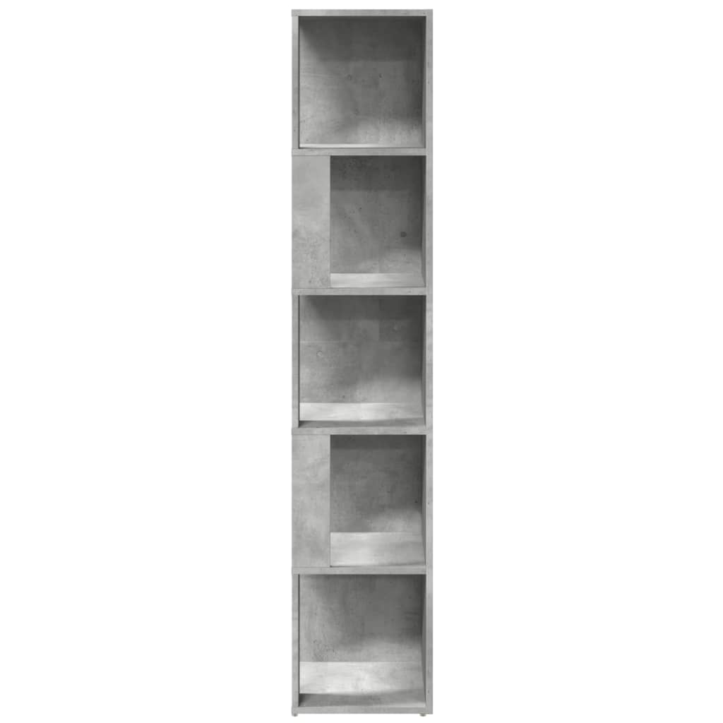 vidaXL Corner Cabinet Concrete Grey 33x33x164.5 cm Engineered Wood
