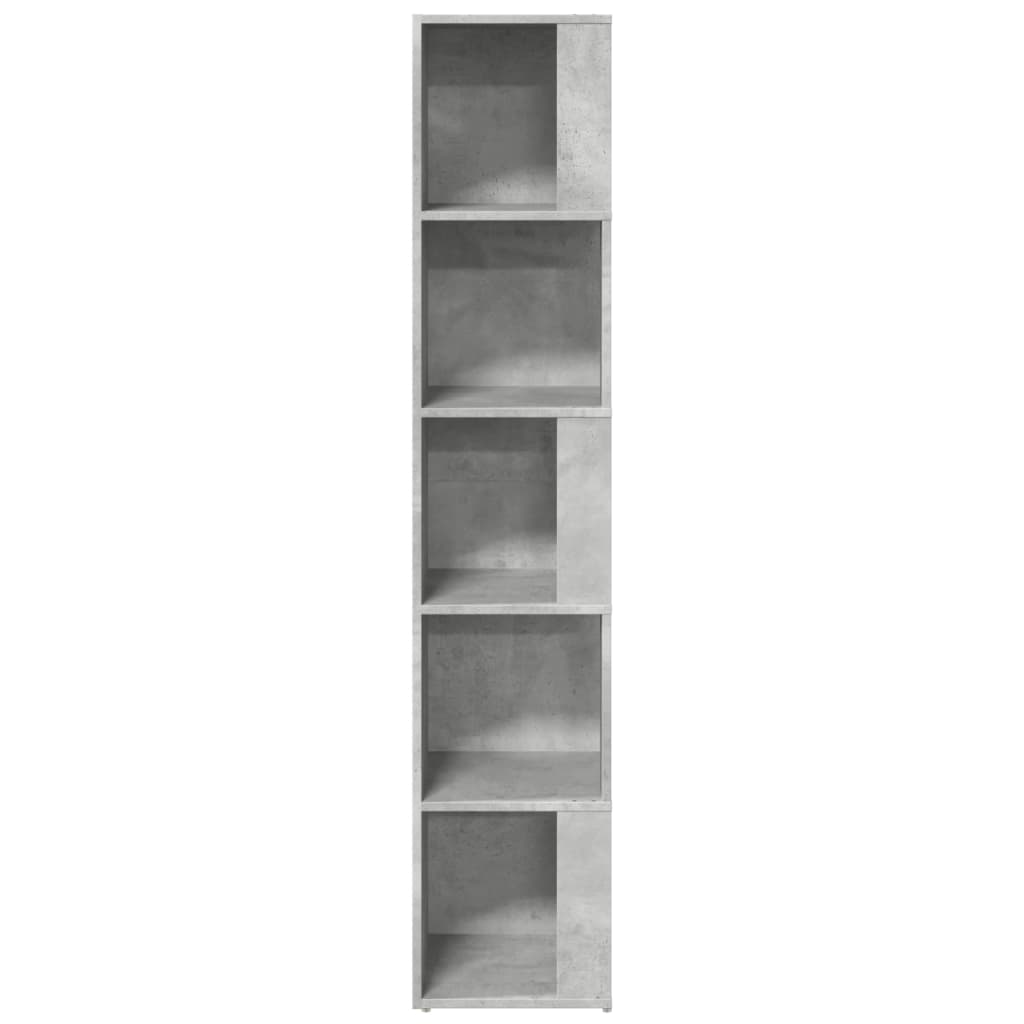 vidaXL Corner Cabinet Concrete Grey 33x33x164.5 cm Engineered Wood