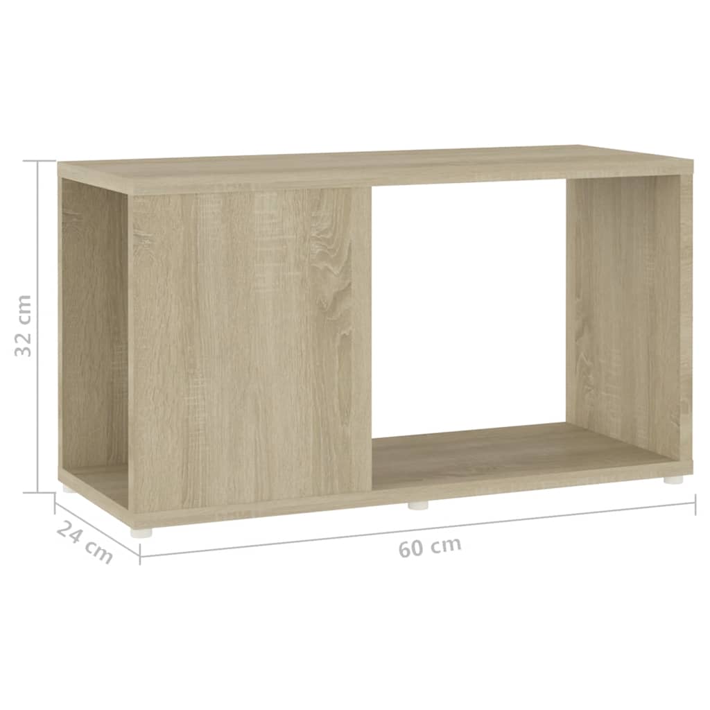 vidaXL TV Cabinet Sonoma Oak 60x24x32cm Engineered Wood