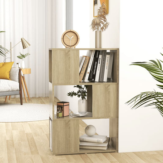 809074 vidaXL Book Cabinet Room Divider Sonoma Oak 60x24x94 cm Engineered Wood