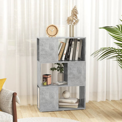 vidaXL Book Cabinet Room Divider Concrete Grey 60x24x94 cm Engineered Wood