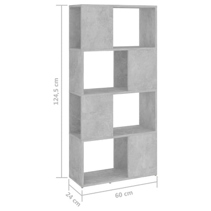 vidaXL Book Cabinet Room Divider | Concrete grey | Engineered wood | Medium