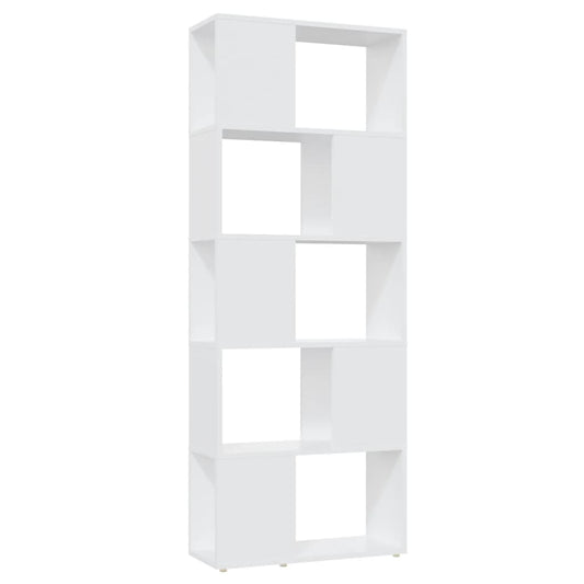 809089 vidaXL Book Cabinet Room Divider White 60x24x155 cm Engineered Wood