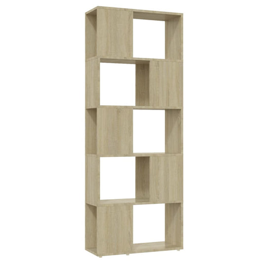 809092 vidaXL Book Cabinet Room Divider Sonoma Oak 60x24x155 cm