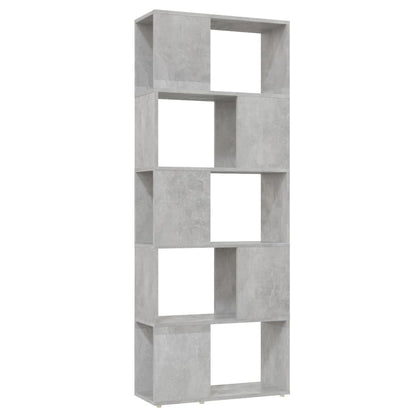 vidaXL Book Cabinet | Concrete grey | Engineered wood | 155 cm tall