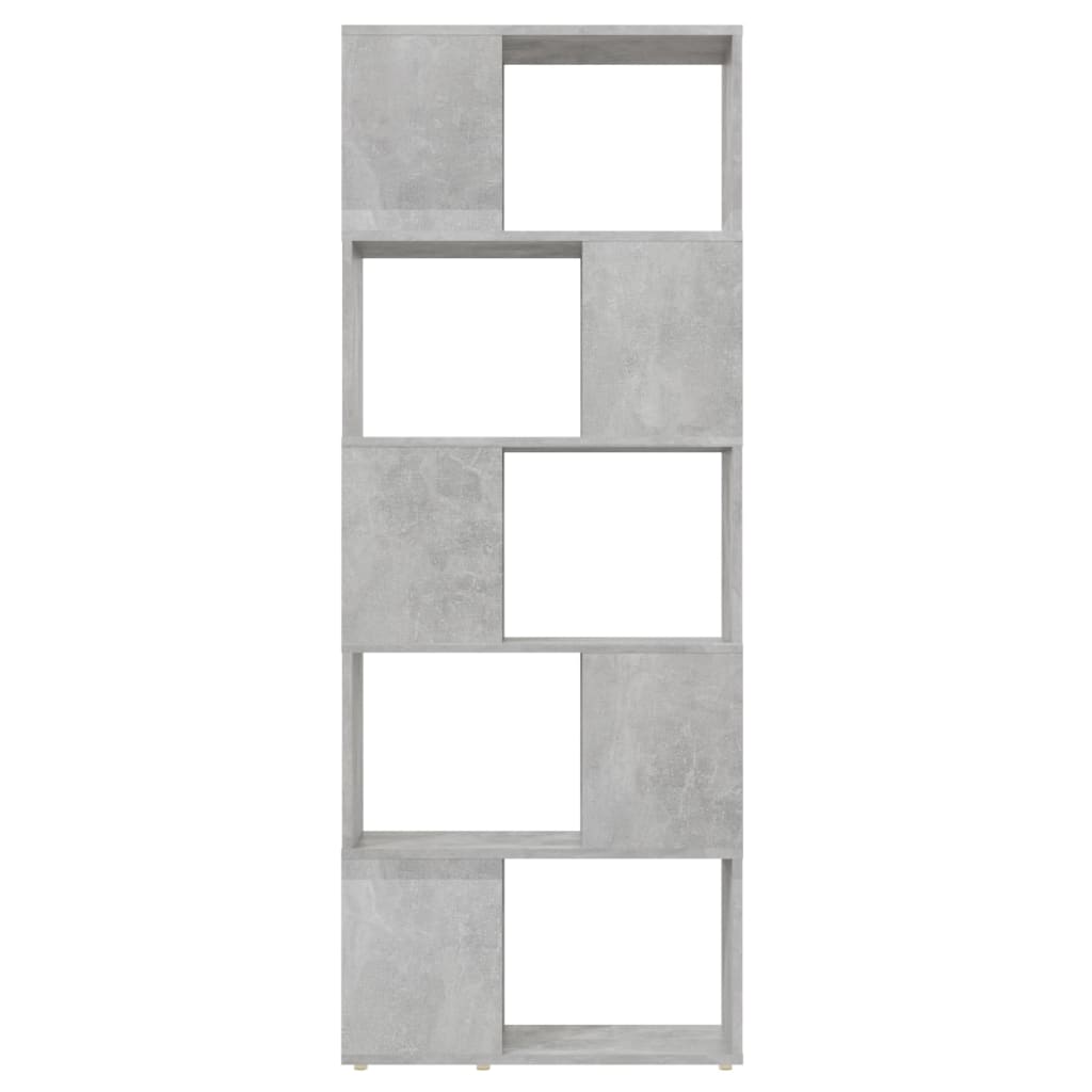 vidaXL Book Cabinet | Concrete grey | Engineered wood | 155 cm tall