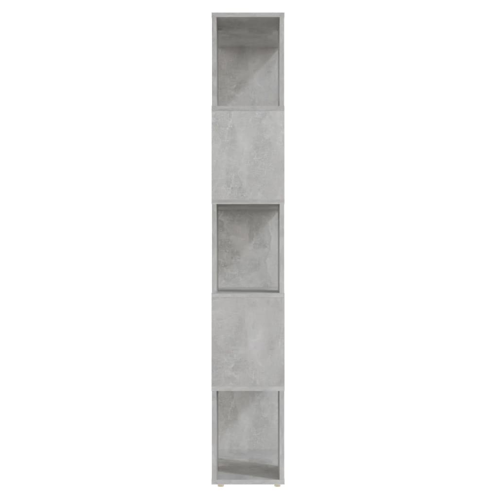 vidaXL Book Cabinet | Concrete grey | Engineered wood | 155 cm tall