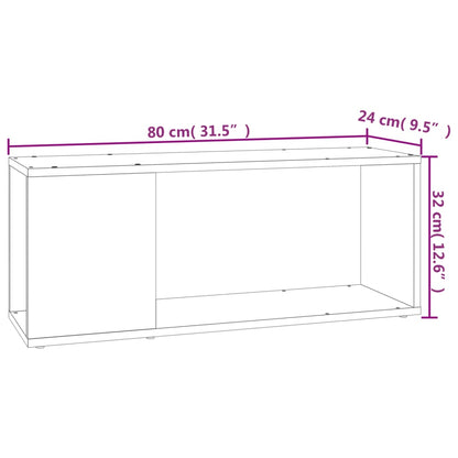 vidaXL TV Cabinet White 80x24x32 cm Engineered Wood