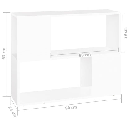 vidaXL TV Cabinet White 80x24x63 cm Engineered Wood