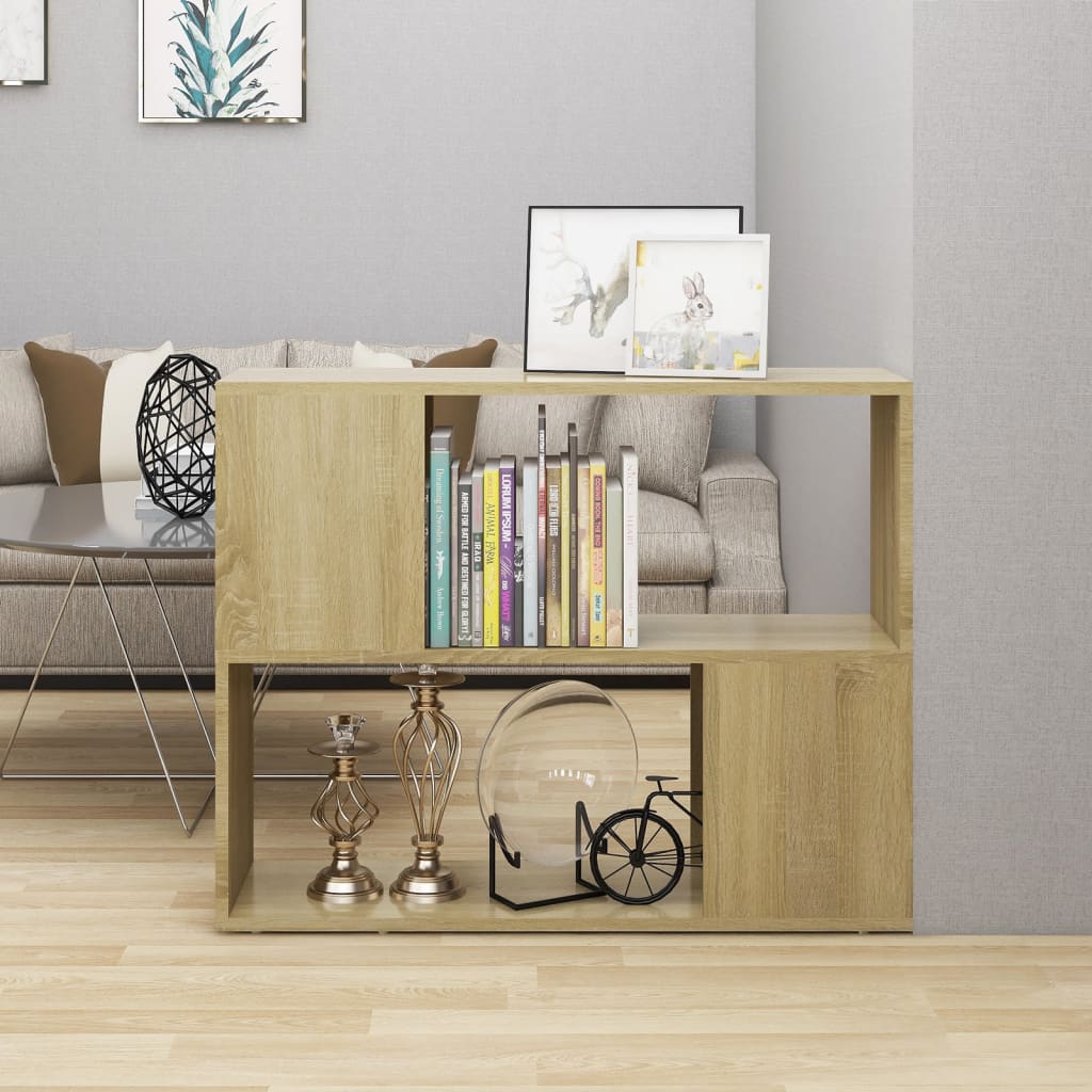 vidaXL TV Cabinet Sonoma Oak 80x24x63 cm Engineered Wood